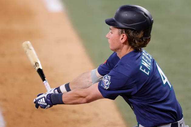 July 24, 2026, Arlington, Texas, USA: Seattle Mariners shortstop COLT EMERSON (4) strikes out in the sixth inning In a baseball game, Friday, July 24, 2026, in Arlington, Texas. Arlington USA - ZUMAa325 20260724_zsa_a325_009 Copyright: xDavidxBalleringxIix