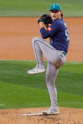 July 24, 2026, Arlington, Texas, USA: Seattle Mariners pitcher BRYCE MILLER (50) pitches in a baseball game, Friday, July 24, 2026, in Arlington, Texas. Arlington USA - ZUMAa325 20260724_zsa_a325_020 Copyright: xDavidxBalleringxIix
