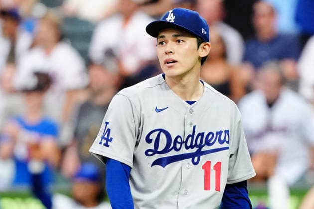 Roki Sasaki (Dodgers) July 24, 2026 Baseball: Roki Sasaki of the Los Angeles Dodgers starting in the MLB, Baseball Herren, USA regular season game between the New York Mets and the Los Angeles Dodgers at Citi Field in Queens, New York, USA.  aflo_339053646 TakashixKurosawax