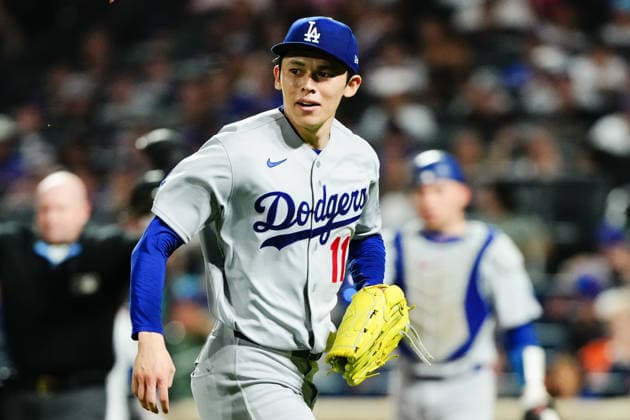 Roki Sasaki (Dodgers) July 24, 2026 Baseball: Roki Sasaki of the Los Angeles Dodgers starting in the MLB, Baseball Herren, USA regular season game between the New York Mets and the Los Angeles Dodgers at Citi Field in Queens, New York, USA.  aflo_339053647 TakashixKurosawax