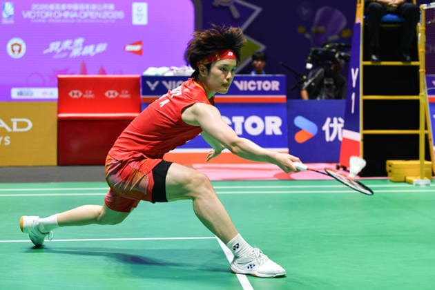 CHANGZHOU, CHINA - JULY 25: Wang Zhiyi of China competes in the Women s Singles Semifinal match against Akane Yamaguchi of Japan on day 5 of the China Open 2026 at Changzhou Olympic Sports Center Gymnasium on July 25, 2026 in Changzhou, Jiangsu Province of China.  Copyright: xVCGx 111656312567