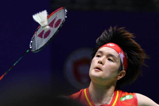 CHANGZHOU, CHINA - JULY 25: Wang Zhiyi of China competes in the Women s Singles Semifinal match against Akane Yamaguchi of Japan on day 5 of the China Open 2026 at Changzhou Olympic Sports Center Gymnasium on July 25, 2026 in Changzhou, Jiangsu Province of China.  Copyright: xVCGx 111656312575