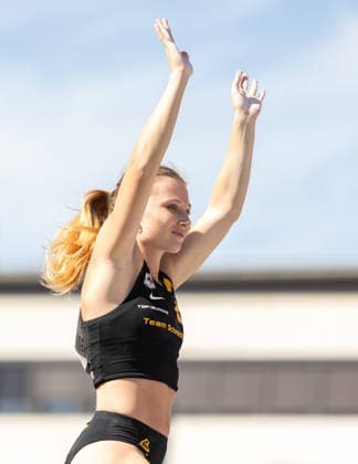 Deutsche Leichtathletik-Meisterschaften Stabhochsprung Frauen; Hannover, 24.07.2026 Chiara Sistermann (TSV Gräfelfing) im Stabhochsprung der Frauen; Deutsche Leichtathletik-Meisterschaften Stabhochsprung Frauen am 24.07.2026 auf dem Opernplatz in Hannover (Niedersachsen). *** German Track and Field Championships – Women’s Pole Vault, Hanover, July 24, 2026: Chiara Sistermann of TSV Gräfelfing in the women’s pole vault at the German Track and Field Championships—Women’s Pole Vault on July 24, 2026, at Opernplatz in Hanover, Lower Saxony Copyright: xBEAUTIFULxSPORTS R.xSchmittx