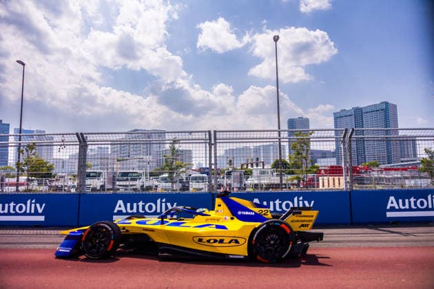 2026 FORMULA E TOKYO ePRIX 22 MALONEY Zane (bar), Lola Yamaha ABT Formula E Team, Lola T002, action during the Tokyo ePrix, 14th and 15th round of the 2025-26 ABB FIA Formula E World Championship, WM, Weltmeisterschaft on the Tokyo Street Circuit from July 24 to 26, 2026 in Tokyo, Japan - TokyoJapan  Copyright: xBastienxRouxx