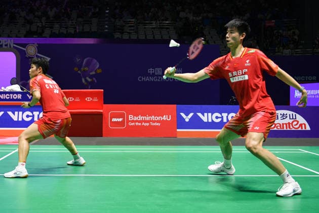 CHANGZHOU, CHINA - JULY 25: Feng Yanzhe and Huang Dongping of China compete in the Mixed Doubles Semifinal match against Thom Gicquel and Delphine Delrue of France on day 5 of the China Open 2026 at Changzhou Olympic Sports Center Gymnasium on July 25, 2026 in Changzhou, Jiangsu Province of China.  Copyright: xVCGx 111656315844