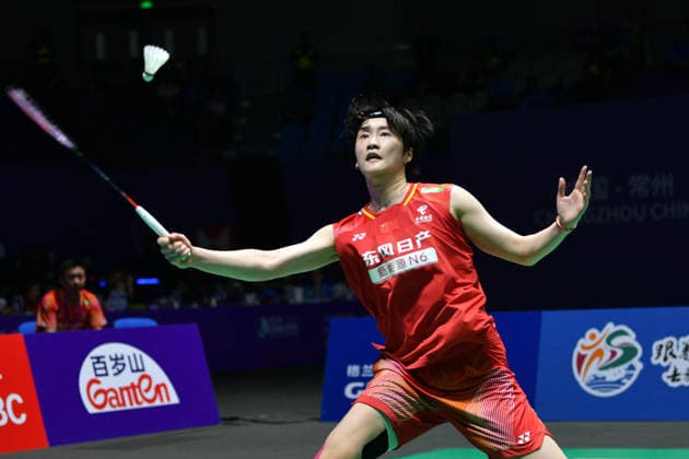 CHANGZHOU, CHINA - JULY 25: Chen Yufei of China competes in the Women s Singles Semifinal match against Tomoka Miyazaki of Japan on day 5 of the China Open 2026 at Changzhou Olympic Sports Center Gymnasium on July 25, 2026 in Changzhou, Jiangsu Province of China.  Copyright: xVCGx 111656325091