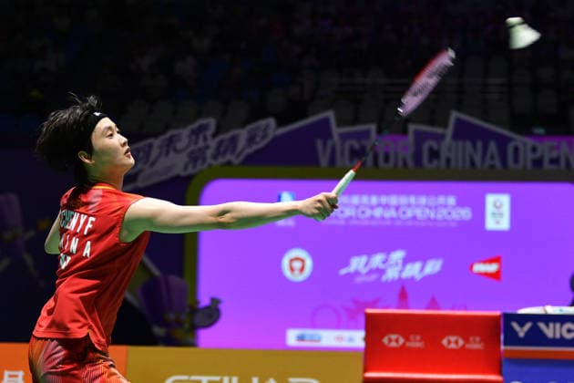 CHANGZHOU, CHINA - JULY 25: Chen Yufei of China competes in the Women s Singles Semifinal match against Tomoka Miyazaki of Japan on day 5 of the China Open 2026 at Changzhou Olympic Sports Center Gymnasium on July 25, 2026 in Changzhou, Jiangsu Province of China.  Copyright: xVCGx 111656325092