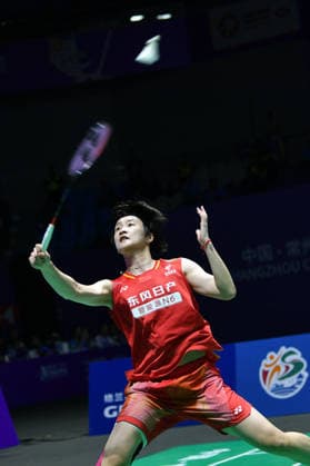 CHANGZHOU, CHINA - JULY 25: Chen Yufei of China competes in the Women s Singles Semifinal match against Tomoka Miyazaki of Japan on day 5 of the China Open 2026 at Changzhou Olympic Sports Center Gymnasium on July 25, 2026 in Changzhou, Jiangsu Province of China.  Copyright: xVCGx 111656325089