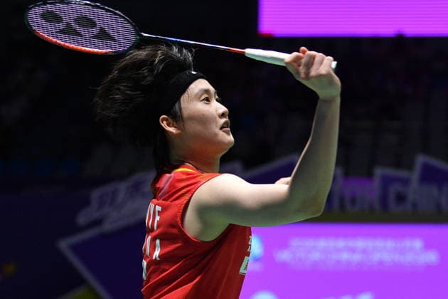 CHANGZHOU, CHINA - JULY 25: Chen Yufei of China competes in the Women s Singles Semifinal match against Tomoka Miyazaki of Japan on day 5 of the China Open 2026 at Changzhou Olympic Sports Center Gymnasium on July 25, 2026 in Changzhou, Jiangsu Province of China.  Copyright: xVCGx 111656325075