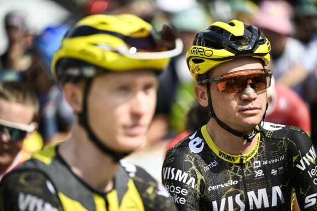 American Sepp Kuss of Team Visma-Lease a Bike pictured at the start of stage 20 of the 2026 Tour de France cycling race, a stage of 171km Le Bourg d Oisans to Alpe d Huez, on Saturday 25 July 2026. The 113th edition of the Tour de France starts on Saturday 4 July in Barcelona, Spain, and will finish in Paris, France on the 26th of July. JASPERxJACOBS  x181993548x