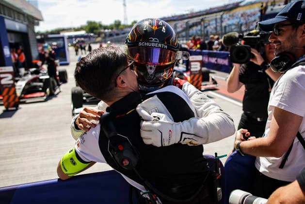 AUTO - FORMULA 3 2026 - BUDAPEST NAEL ThÃ ophile (fra), Van Amersfoort Racing, Dallara F3 2025, portrait celebration victory during the 7th round of the 2026 FIA Formula 3 Championship from July 24 to 26, 2026 on the Hungaroring, in Mogyorod near Budapest, Hungary - MogyorodHungary  Copyright: xXavixBonillax