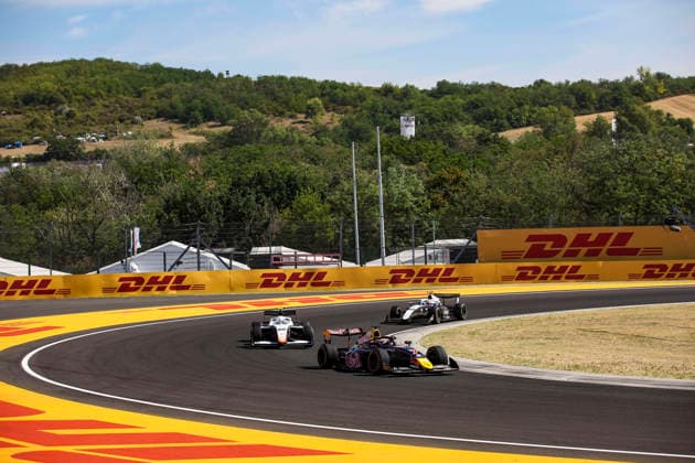 AUTO - FORMULA 3 2026 - BUDAPEST 07 COLNAGHI Mattia (ita), MP Motorsport, Dallara F3 2025, action 02 UGOCHUKWU Ugo (usa), Campos Racing, Dallara F3 2025, action during the 7th round of the 2026 FIA Formula 3 Championship from July 24 to 26, 2026 on the Hungaroring, in Mogyorod near Budapest, Hungary - MogyorodHungary  Copyright: xXavixBonillax