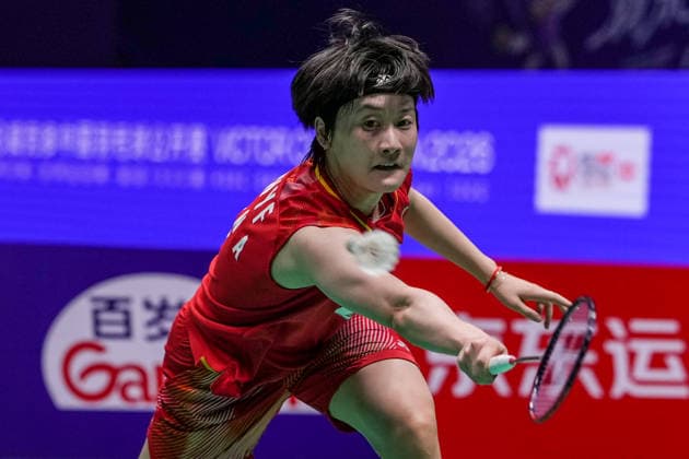 (260725) -- CHANGZHOU, July 25, 2026 -- Chen Yufei hits a return during the women s singles semifinal match between Chen Yufei of China and Miyazaki Tomoka of Japan at the 2026 China Open badminton tournament in Changzhou, east China s Jiangsu Province, July 25, 2026. ) (SP)CHINA-CHANGZHOU-BADMINTON-CHINA OPEN-WOMEN S SINGLES (CN) LixBo 