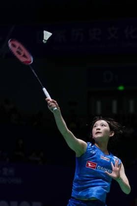 (260725) -- CHANGZHOU, July 25, 2026 -- Miyazaki Tomoka hits a return during the women s singles semifinal match between Chen Yufei of China and Miyazaki Tomoka of Japan at the 2026 China Open badminton tournament in Changzhou, east China s Jiangsu Province, July 25, 2026. ) (SP)CHINA-CHANGZHOU-BADMINTON-CHINA OPEN-WOMEN S SINGLES (CN) LixBo 