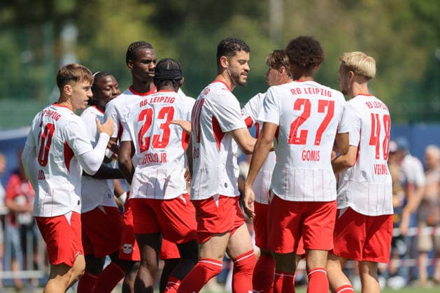 25.07.2026, xtgx, Fussball Testspiel, RB Leipzig - FC Ingolstadt 04 emspor, v.l. (DFL DFB REGULATIONS PROHIBIT ANY USE OF PHOTOGRAPHS as IMAGE SEQUENCES and or QUASI-VIDEO) Leipzig *** July 25, 2026, xtgx, Soccer Friendly Match, RB Leipzig vs. FC Ingolstadt 04 emspor, from left: DFL, DFB. REGULATIONS PROHIBIT ANY USE OF PHOTOGRAPHS AS IMAGE SEQUENCES AND OR QUASI-VIDEO. Leipzig