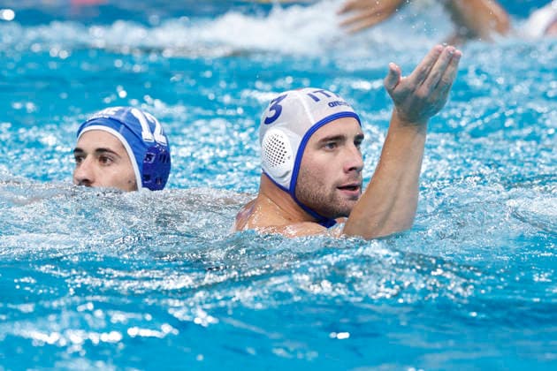 Water polo, Wasserball WORLD CUP ‹GREECE ITALY, Guerrato Stefano of Italy celebrates scoring a goal during the Water Polo World Cup Men s Semi Final match between Greece and Italy at Sydney Olympic Park Aquatic Centre in Sydney, Saturday, July 25, 2026. ( NO ARCHIVING, EDITORIAL USE ONLY SYDNEY NEW SOUTH WALES AUSTRALIA  Copyright: xMARKxEVANSx 20260725131653060240