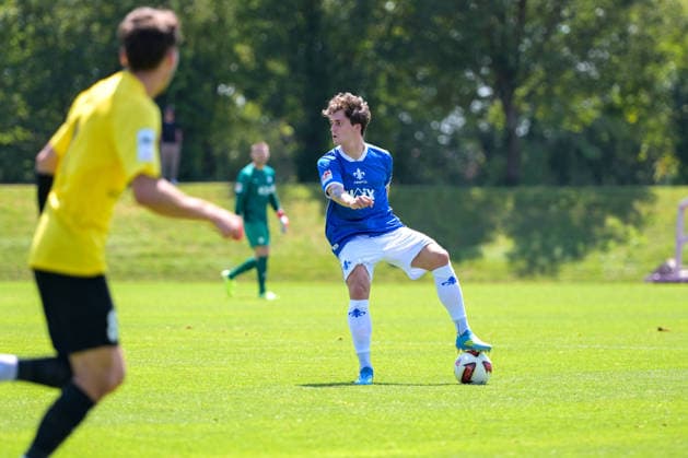 25.07.2026, Bad Wörishofen, Deutschland. Testspiel des SV Darmstadt 98 (2. Bundesliga) gegen die SG Sonnenhof Großaspach (3. Liga). Florian Kleinhansl (SV Darmstadt 98) *** July 25, 2026, Bad Wörishofen, Germany: Friendly match between SV Darmstadt 98 (2. Bundesliga) and SG Sonnenhof Großaspach (3. Liga) Florian Kleinhansl SV Darmstadt 98