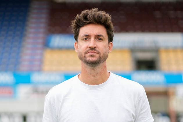 23.07.2026, Hänsch-Arena, Meppen, Pressesprecher Henning Harlacher; SV Meppen 1912 e.V.; 3.Liga, Porträttermin 2026 2027 DFL REGULATIONS PROHIBIT ANY USE OF PHOTOGRAPHS AS IMAGE SEQUENCES AND OR QUASI-VIDEO. Meppen Niedersachsen Germany Hänsch-Arena *** July 23, 2026, Hänsch Arena, Meppen, Press Officer Henning Harlacher, SV Meppen 1912 e.V., 3rd Division, Photo shoot 2026–2027. DFL regulations prohibit any use of photographs as image sequences and or quasi-video. Meppen, Lower Saxony, Germany, Hänsch Arena