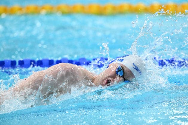 COM26 SWIMMING HEATS, Sean McCann of Scotland, the brother of Madeleine McCann, competes during the Men™s 400m Freestyle heats at the Glasgow 2026 Commonwealth Games at the Tollcross International Swimming Centre in Glasgow, Scotland, Saturday, July 25, 2026. ( NO ARCHIVING, EDITORIAL USE ONLY Glasgow Scotland United Kingdom  Copyright: xDEANxLEWINSx 20260725189170251166