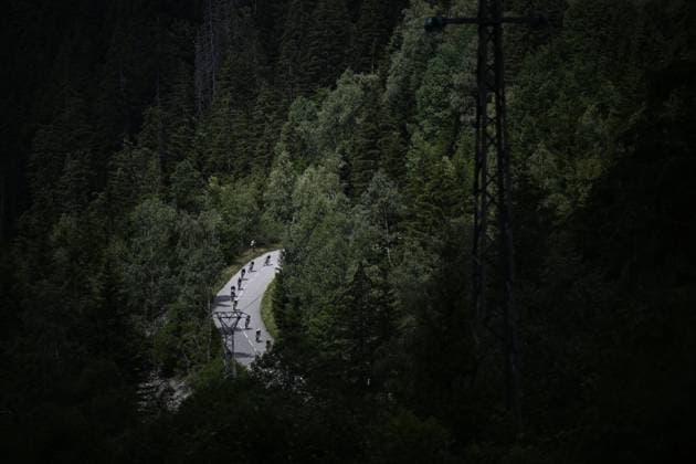 The pack of riders pictured in action during stage 20 of the 2026 Tour de France cycling race, a stage of 171km Le Bourg d Oisans to Alpe d Huez, on Saturday 25 July 2026. The 113th edition of the Tour de France starts on Saturday 4 July in Barcelona, Spain, and will finish in Paris, France on the 26th of July. JASPERxJACOBS  x181999617x