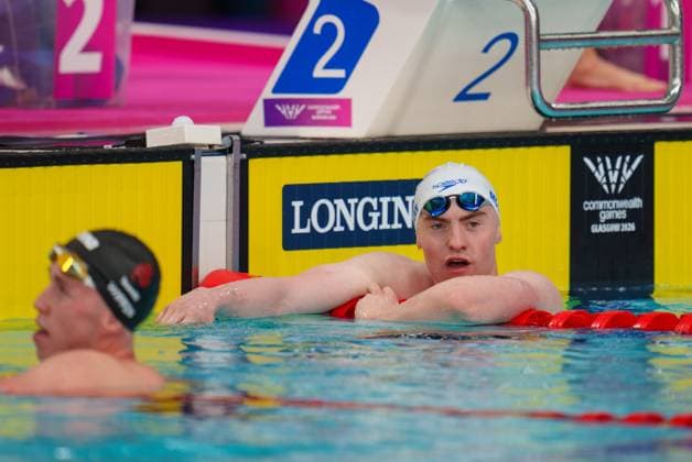 Sean McCann of Scotland - younger brother of Madeleine McCann, who disappeared in 2007, and twin to Amelie McCann, reacts after finishing 4th in the Men s 400m individual Freestyle, Heat 3 event. Glasgow 2026 Commonwealth Games, Day Three, Glasgow, Scotland, UK - 25 Jul 2026Glasgow Scotland United Kingdom  Copyright: xStuartxWallace Shutterstockx 17002359y