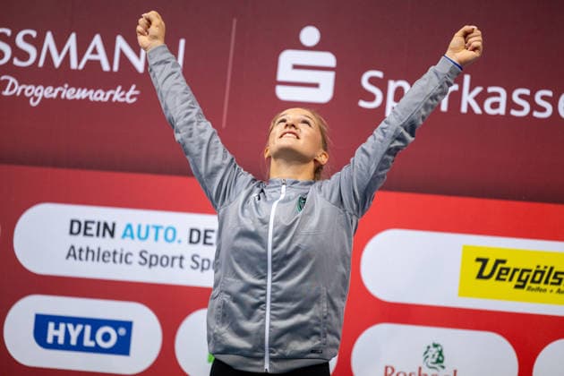 DM Finals 2026; Gerätfinals Frauen Sprung***Karina Schönmaier gewinnt Gold am Sprung *** 2026 DM Finals Women s Apparatus Finals – Vault***Karina Schönmaier Wins Gold in the Vault Copyright: xUdoxHerrmannx