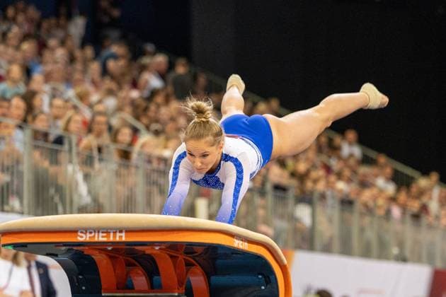 DM Finals 2026; Gerätfinals Frauen Sprung***Karina Schönmaier am Sprung *** 2026 DM Finals Women s Apparatus Finals – Vault***Karina Schönmaier on the vault Copyright: xUdoxHerrmannx