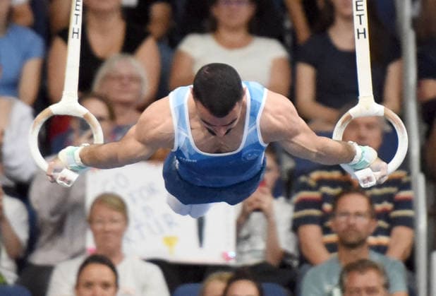 25.07.2026, xhbx, Turnen DM Finals 2026, Gerätfinals Männer v.l. Artur Sahakyan, Ringe (DFL DFB REGULATIONS PROHIBIT ANY USE OF PHOTOGRAPHS as IMAGE SEQUENCES and or QUASI-VIDEO) Hannover *** July 25, 2026, xhbx, 2026 German Gymnastics Championships Finals, Men s Apparatus Finals: Artur Sahakyan, Rings. DFL and DFB regulations prohibit any use of photographs as image sequences and or quasi-video. Hanover