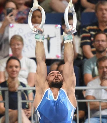 25.07.2026, xhbx, Turnen DM Finals 2026, Gerätfinals Männer v.l. Artur Sahakyan, Ringe (DFL DFB REGULATIONS PROHIBIT ANY USE OF PHOTOGRAPHS as IMAGE SEQUENCES and or QUASI-VIDEO) Hannover *** July 25, 2026, xhbx, 2026 German Gymnastics Championships Finals, Men s Apparatus Finals: Artur Sahakyan, Rings. DFL and DFB regulations prohibit any use of photographs as image sequences and or quasi-video. Hanover