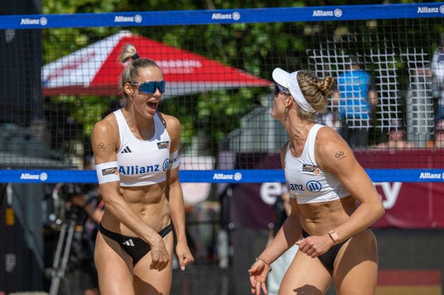 RECORD DATE NOT STATED German Beach Club Finals 2026 - Hannover, Germany 25.07.2026 HANNOVER, GERMANY - JULY 25: Louisa Lippmann (BR Volleys), Melanie Paul (BR Volleys) during the German Beach Club Finals 2026 at Hannover on July 25, 2026 in Hannover, Germany. *** German Beach Club Finals 2026, Hanover, Germany, July 25, 2026, HANNOVER, GERMANY JULY 25 Louisa Lippmann of BR Volleys and Melanie Paul of BR Volleys during the 2026 German Beach Club Finals in Hanover on July 25, 2026, in Hanover, Germany Copyright: xBEAUTIFULxSPORTS PeterxWeberx