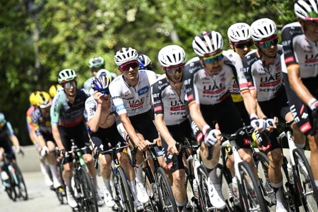 Mexican Isaac Del Toro of UAE Team Emirates XRG pictured in action during stage 20 of the 2026 Tour de France cycling race, a stage of 171km Le Bourg d Oisans to Alpe d Huez, on Saturday 25 July 2026. The 113th edition of the Tour de France starts on Saturday 4 July in Barcelona, Spain, and will finish in Paris, France on the 26th of July. JASPERxJACOBS  x182000696x