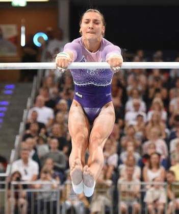 25.07.2026, xhbx, Turnen DM Finals 2026, Gerätfinals Frauen v.l. Helen Kevric Stufenbarren (DFL DFB REGULATIONS PROHIBIT ANY USE OF PHOTOGRAPHS as IMAGE SEQUENCES and or QUASI-VIDEO) Hannover *** July 25, 2026, xhbx, 2026 German Gymnastics Championships Finals, Women s Apparatus Finals: Helen Kevric, Uneven Bars. DFL and DFB regulations prohibit any use of photographs as image sequences and or quasi-video. Hanover