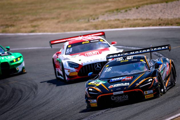 DTM, 9. + 10. Rennen Oschersleben 2026 16 McLaren 720S GT3 Evo, Dörr Motorsport: Timo Glock, 84 Mercedes-AMG GT3 EVO, Landgraf Motorsport: Tom Kalender - picture by Gruppe C Photography Oschersleben Oschersleben Sachsen-Anhalt Germany Copyright: xGruppexCxPhotographyx