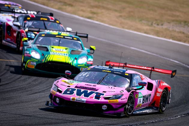 DTM, 9. + 10. Rennen Oschersleben 2026 14 Ferrari 296 GT3 EVO, EMIL FREY RACING: Matteo Cairoli, 7 Aston Martin Vantage AMR GT3 EVO, Comtoyou Racing: Nicki Thiim - picture by Gruppe C Photography Oschersleben Oschersleben Sachsen-Anhalt Germany Copyright: xGruppexCxPhotographyx