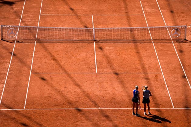 MSC Hamburg Ladies Open - Day 6 Nika Radisic of Slovenia and her playing partner Dalila Jakupovic of Slovenia compete during their semi-final doubles match against Zhibek Kulambayeva of Kazakhstan and Darja Semenistaja of Latvia at the 2026 MSC Hamburg Ladies Open women s tennis tournament at Am Rothenbaum in Hamburg, Germany. Hamburg Hamburg Germany  Copyright: xOwenxHammondx originalFilename:hammond-2026msch260725_np3g3.jpg