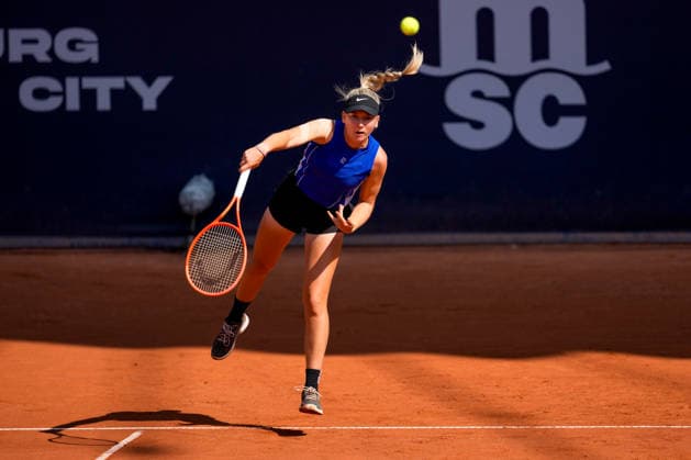 MSC Hamburg Ladies Open - Day 6 Nika Radisic of Slovenia and her playing partner Dalila Jakupovic of Slovenia compete during their semi-final doubles match against Zhibek Kulambayeva of Kazakhstan and Darja Semenistaja of Latvia at the 2026 MSC Hamburg Ladies Open women s tennis tournament at Am Rothenbaum in Hamburg, Germany. Hamburg Hamburg Germany  Copyright: xOwenxHammondx originalFilename:hammond-2026msch260725_np3Wb.jpg