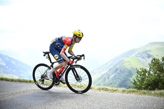 Danish Mattias Skjelmose Jensen of Lidl-Trek pictured in action during stage 20 of the 2026 Tour de France cycling race, a stage of 171km Le Bourg d Oisans to Alpe d Huez, on Saturday 25 July 2026. The 113th edition of the Tour de France starts on Saturday 4 July in Barcelona, Spain, and will finish in Paris, France on the 26th of July. JASPERxJACOBS  x182002359x