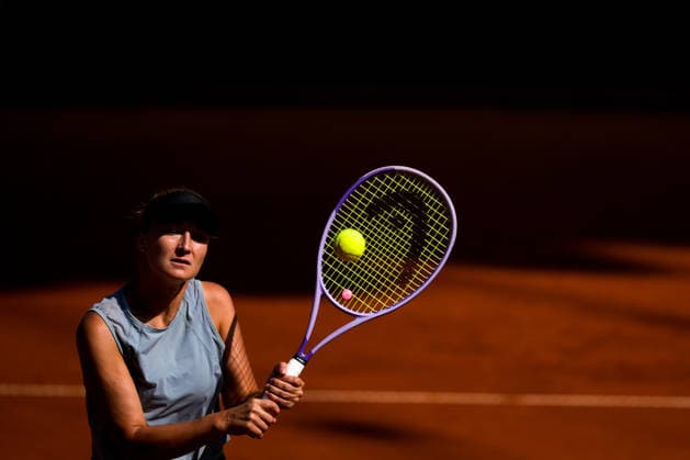 MSC Hamburg Ladies Open - Day 6 Dalila Jakupovic of Slovenia plays with partner Nika Radisic of Slovenia during their semi-final doubles match against Zhibek Kulambayeva of Kazakhstan and Darja Semenistaja of Latvia at the 2026 MSC Hamburg Ladies Open women s tennis tournament at Am Rothenbaum in Hamburg, Germany. Hamburg Hamburg Germany  Copyright: xOwenxHammondx originalFilename:hammond-2026msch260725_npLDv.jpg