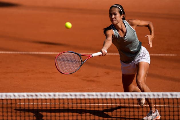 MSC Hamburg Ladies Open - Day 6 Zhibek Kulambayeva of Kazakhstan and her playing partner Darja Semenistaja of Latvia compete in their semi-final doubles match against Dalila Jakupovic and Nika Radisic of Slovenia at the 2026 MSC Hamburg Ladies Open women s tennis tournament at Am Rothenbaum in Hamburg, Germany. Hamburg Hamburg Germany  Copyright: xOwenxHammondx originalFilename:hammond-2026msch260725_npyBY.jpg