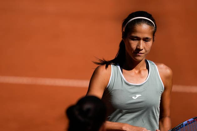 MSC Hamburg Ladies Open - Day 6 Zhibek Kulambayeva of Kazakhstan and her playing partner Darja Semenistaja of Latvia compete in their semi-final doubles match against Dalila Jakupovic and Nika Radisic of Slovenia at the 2026 MSC Hamburg Ladies Open women s tennis tournament at Am Rothenbaum in Hamburg, Germany. Hamburg Hamburg Germany  Copyright: xOwenxHammondx originalFilename:hammond-2026msch260725_npWJD.jpg