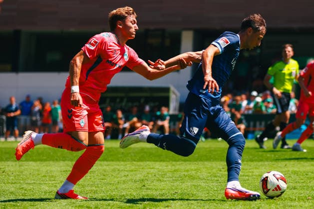SOCCER - Bremen vs Bochum, test match ZELL AM ZILLER,AUSTRIA,25.JUL.26 - SOCCER - 1. DFL, 1. Deutsche Bundesliga, 2. DFL, 2. Deutsche Bundesliga, SV Werder Bremen vs VfL Bochum, test match. Image shows Chuki (Bremen).  GEPAxpictures xOleskiixMarusyk