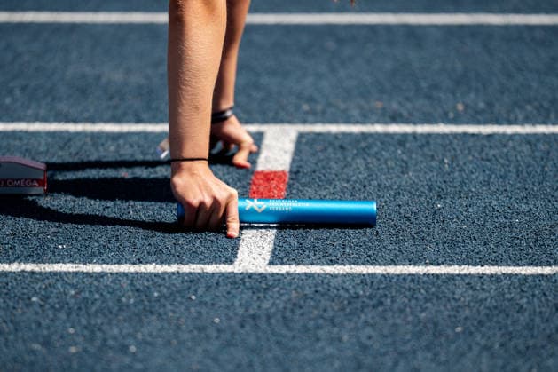 Wattenscheid, 25.07.2026, Leichathletik, Deutsche Meisterschaften Staffelstab deutsche Meisterschaften Bochum-Wattenscheid Lohrheidestadion NRW Germany *** Wattenscheid, July 25, 2026, Track and Field, German Championships, Relay, German Championships, Bochum, Wattenscheid, Lohrheidestadion, NRW, Germany