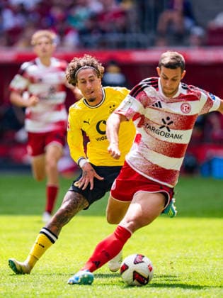Testspiel, Bundesliga, Fortuna Düsseldorf vs. Borussia Dortmund, 25.07.2026 in der Merkur Arena FABIO SILVA *** Exhibition Match, Bundesliga, Fortuna Düsseldorf vs. Borussia Dortmund, July 25, 2026, at the Merkur Arena FABIO SILVA Copyright: xBahhoxKarax
