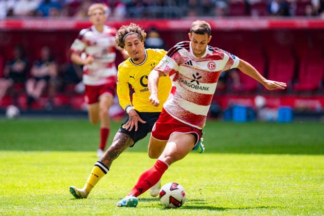 Testspiel, Bundesliga, Fortuna Düsseldorf vs. Borussia Dortmund, 25.07.2026 in der Merkur Arena FABIO SILVA *** Exhibition Match, Bundesliga, Fortuna Düsseldorf vs. Borussia Dortmund, July 25, 2026, at the Merkur Arena FABIO SILVA Copyright: xBahhoxKarax