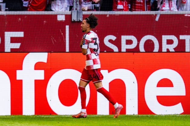 Testspiel, Bundesliga, Fortuna Düsseldorf vs. Borussia Dortmund, 25.07.2026 in der Merkur Arena Tor zum 2:1 durch Anas Slimani *** Friendly Match, Bundesliga, Fortuna Düsseldorf vs. Borussia Dortmund, July 25, 2026, at Merkur Arena; Anas Slimani scores the goal to make it 2–1 Copyright: xBahhoxKarax
