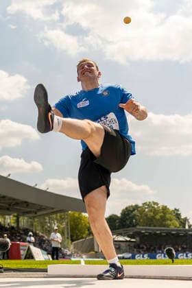 Deutsche Leichtathletik-Meisterschaften; Bochum-Wattenscheid, 25.07.2026 Maximilian Neukirchen (Sportclub Krefeld 1905), Kugelstossen; Deutsche Leichtathletik-Meisterschaften am 25.07.2026 im Lorheide-Stadion, Bochum-Wattenscheid (Nordrhein-Westfalen). *** German Track and Field Championships, Bochum Wattenscheid, July 25, 2026; Maximilian Neukirchen, Sportclub Krefeld 1905, shot put; German Track and Field Championships on July 25, 2026, at Lorheide Stadium, Bochum-Wattenscheid, North Rhine-Westphalia Copyright: xBEAUTIFULxSPORTS AxelxKohringx