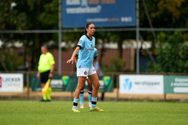 Club Friendly: Eintracht Frankfurt Woman v Feyenoord Rotterdam V1 Horst - Tori Dellaperuta of Feyenoord Rotterdam V1 during a friendly in preparation of the 2026 2027 season. The match is set between Eintracht Frankfurt Woman and Feyenoord Rotterdam V1 at RKsv Wittenhorst on 25 July 2026 in Horst, The Netherlands. (Hero Images Yannick Verhoeven) Copyright: xYannickxVerhoevenx