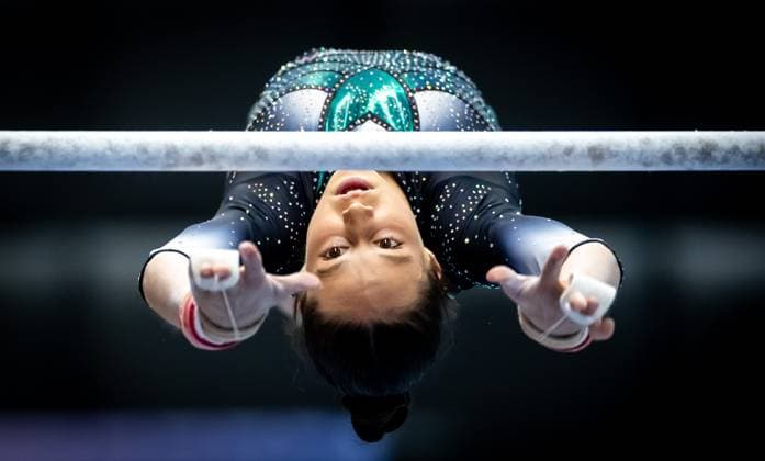 ROTTERDAM - Naomi Visser during the qualifying competition for the European Gymnastics Championships. The European Championships are taking place in the Croatian capital, Zagreb. IRIS VAN DEN BROEK ANP xVIxANPxSportx xxANPxIVx 564259059 originalFilename: 564259059.jpg