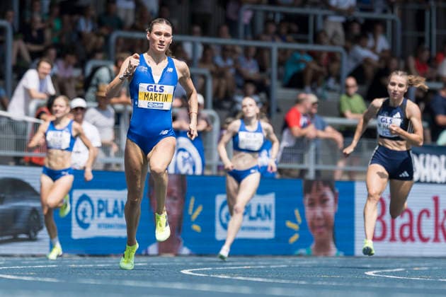 Deutsche Leichtathletik-Meisterschaften; Bochum-Wattenscheid, 25.07.2026 Johanna Martin (1. LAV Rostock), 400m; Deutsche Leichtathletik-Meisterschaften am 25.07.2026 im Lorheide-Stadion, Bochum-Wattenscheid (Nordrhein-Westfalen). *** German Track and Field Championships, Bochum Wattenscheid, July 25, 2026; Johanna Martin, 1, LAV Rostock, 400m; German Track and Field Championships on July 25, 2026, at Lorheide Stadium, Bochum-Wattenscheid, North Rhine-Westphalia Copyright: xBEAUTIFULxSPORTS AxelxKohringx
