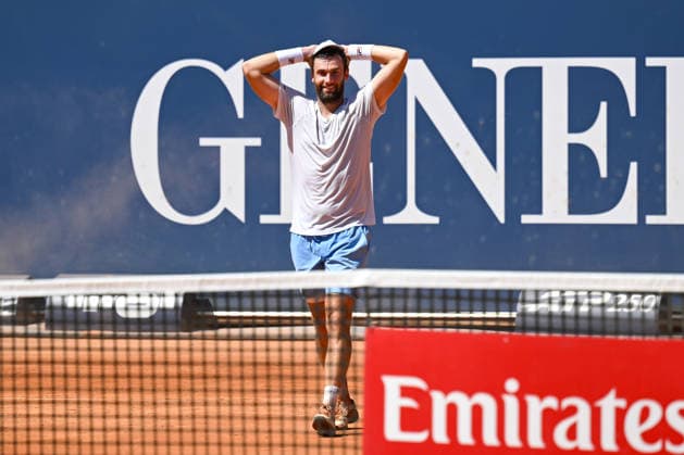 TENNIS - ATP, Tennis Herren Generali Open 2026 KITZBUEHEL,AUSTRIA,25.JUL.26 - TENNIS - ATP World Tour, Generali Open. Image shows the rejoicing of Quentin Halys (FRA).  GEPAxpictures xDanielxSchoenherr